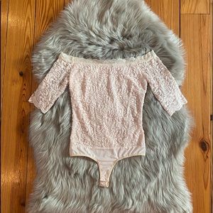 Light Pink Lace Bebe Bodysuit